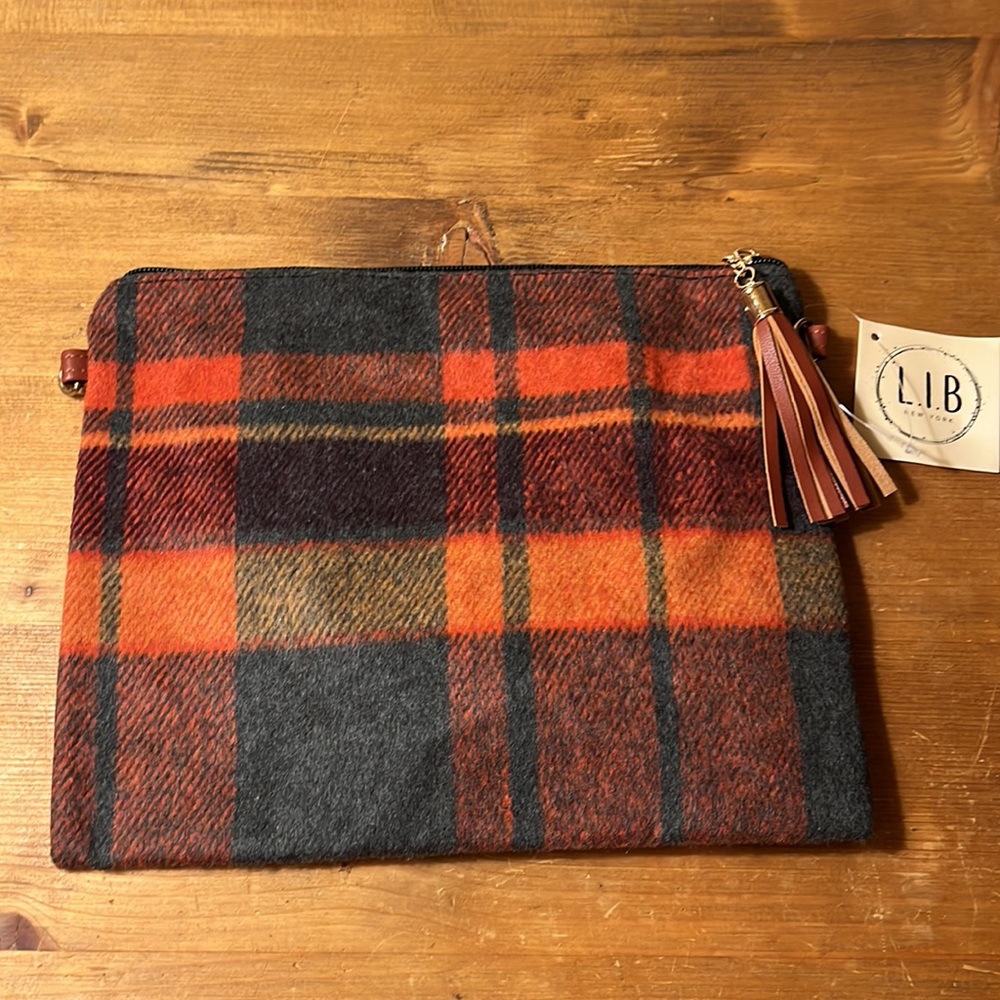 Rust Plaid Crossbody Bag - Picture 10 of 12